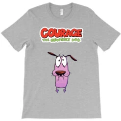 Courage Cartoon Character T-Shirt -ThreadNest Store pd.2526645593.24.25094973.s3.1 front heather grey ffffff none x17.518y7.518 144.96394 800x800 1