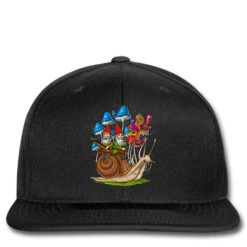 Mushroom Gnomes On Snail Printed Hat