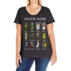 Pagan Celtic Mythology Gods Ladies Curvy T-Shirt