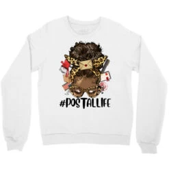 Afro Messy Bun Postal Life Crewneck Sweatshirt -ThreadNest Store pd.2526673766.32.25093919.s3.1 front white ffffff none x0y0 124 800x800 1