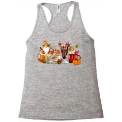 Fall Gnome Coffee Cups Racerback Tank -ThreadNest Store pd.2526687071.45.25094999.s3.1 front grey ffffff none x0y0 144 800x800 1