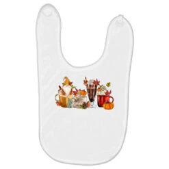 Fall Gnome Coffee Cups Baby Bibs