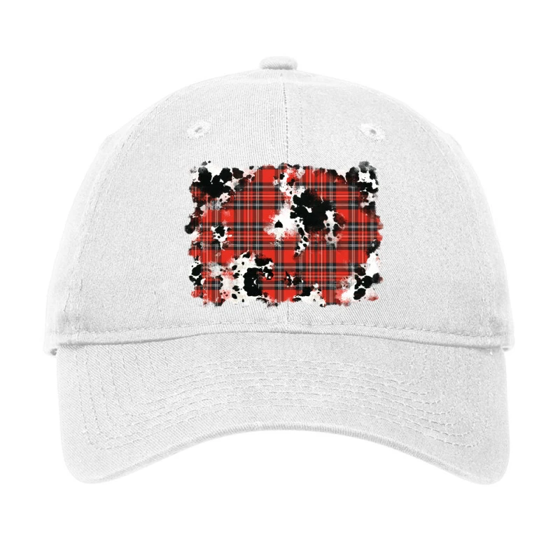 Christmas Plaid Cowhide Pattern Background Adjustable Cap 1 Christmas Plaid Cowhide Pattern Background Adjustable Cap