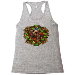 Western Christmas Rodeo Distressed Racerback Tank -ThreadNest Store pd.2526708074.45.25095352.s3.1 front grey ffffff none x0y0 144 800x800 1