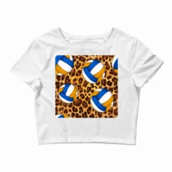 Western Volleyball Seamless Pattern Crop Top