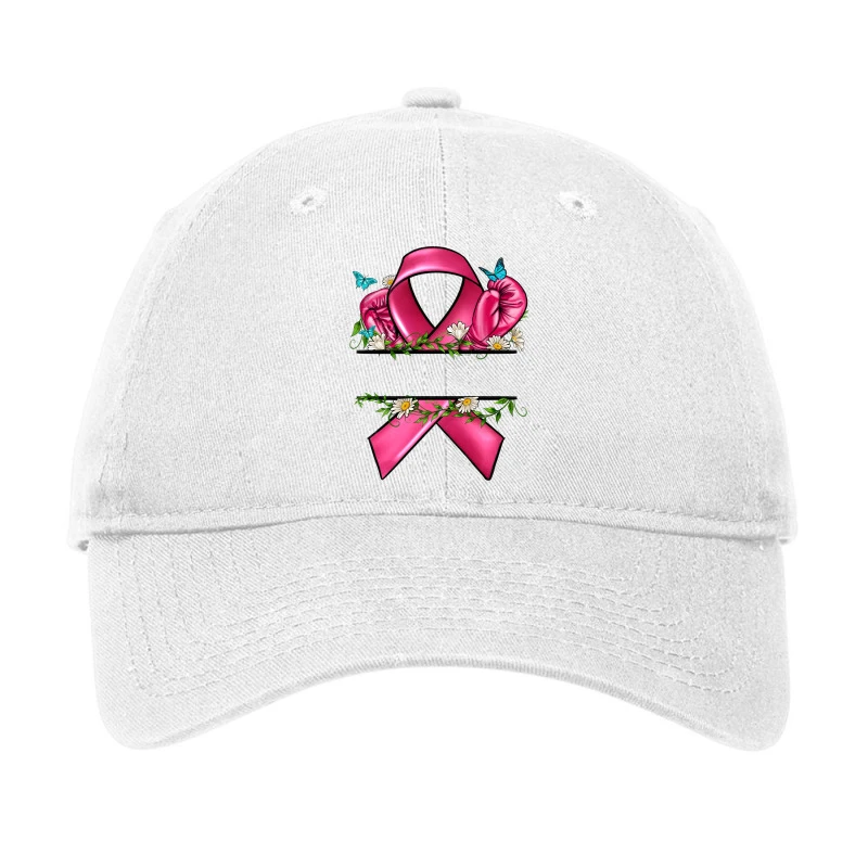 Breast Cancer Ribbon Custom Name Frame Adjustable Cap 1 Breast Cancer Ribbon Custom Name Frame Adjustable Cap