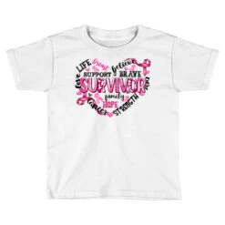 Breast Cancer Survivor Heart Toddler T-shirt