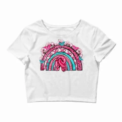 Breast Cancer Rainbow Crop Top