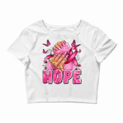 Hope Breast Cancer Nails Crop Top