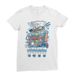 Cat Ramen Stall Ladies Fitted T-Shirt -ThreadNest Store pd.2526748818.36.25095550.s3.1 front white ffffff none x8.5y0 137 800x800 1