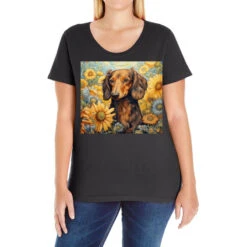 Dachshund Ladies Curvy T-Shirt