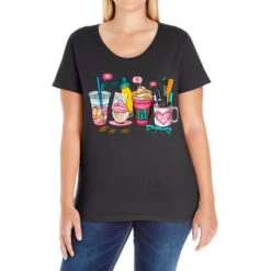 Teacher Coffee Cup Ladies Curvy T-Shirt