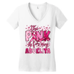 I Wear Pink For My Abuelita Women's V-Neck T-Shirt -ThreadNest Store pd.2526772786.72.25096647.s3.1 front white ffffff none x0y0 138 800x800 1
