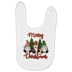 Merry Christmas Gnomes Baby Bibs