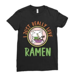 I Just Really Love Ramen Ladies Fitted T-Shirt -ThreadNest Store pd.2526810870.36.25097349.s3.1 front black ffffff none x0y6 154 800x800 1