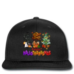 Happy Hallothanksmas Trees Printed Hat
