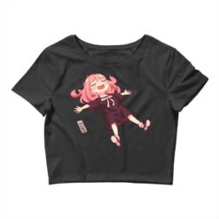 Cute Anime Girl Rest Crop Top