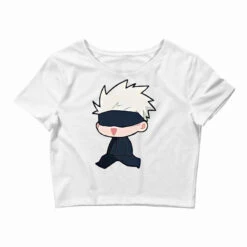 Cool Anime Chibi Gojo Run Crop Top