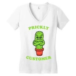 Prickly Customer Women's V-Neck T-Shirt -ThreadNest Store pd.2526857901.72.25079464.s3.1 front white ffffff none x2.5y0 133 800x800 1