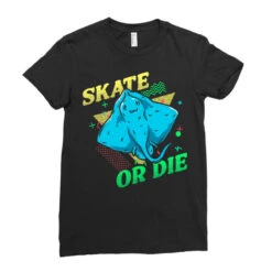 Skate Or Die Ladies Fitted T-Shirt -ThreadNest Store pd.2526876121.36.25086692.s3.1 front black ffffff none x0y0 154 800x800 1