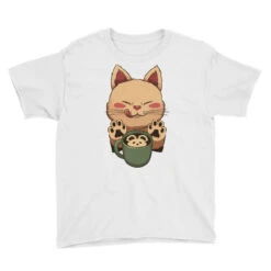 Kitty Latte Little Mouse Youth Tee -ThreadNest Store pd.2526904871.37.25068490.s3.1 front white ffffff none x16y0 97 800x800 1
