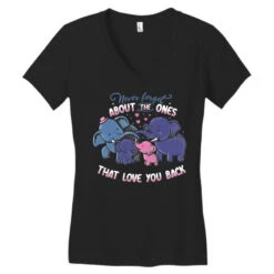 Never Forget About The Ones That Love You Back Women's V-Neck T-Shirt -ThreadNest Store pd.2526920382.72.25076727.s3.1 front black ffffff none x0y0 138 800x800 1
