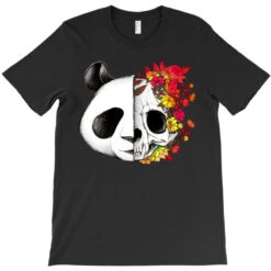 Panda Skull Rock T-Shirt 7 Panda Skull Rock T-Shirt -ThreadNest Store pd.2526928963.24.25080545.s3.1 front black ffffff none x0y0 180 800x800 1