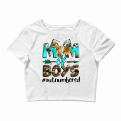 Mom Of Boys Out Numbered Crop Top