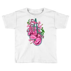 Cancer Boxing Gloves With Ribbon Toddler T-shirt