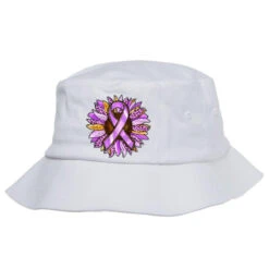 Cancer Awareness Sunflower Bucket Hat