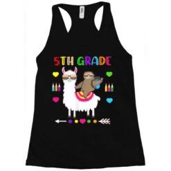 Sloth Llama 5th Grade Squad Teacher Student Back T Racerback Tank -ThreadNest Store pd.2527024328.45.25094044.s3.1 front black ffffff none x0y0 144 800x800 1