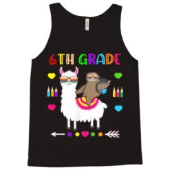 Sloth Llama 6th Grade Squad Teacher Student Back T Tank Top -ThreadNest Store pd.2527024430.30.25094038.s3.1 front black ffffff none x0y0 180 800x800 1