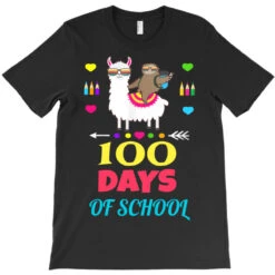 Sloth Llama 100 Day Of School For Teacher Student T-Shirt -ThreadNest Store pd.2527024513.24.25094037.s3.1 front black ffffff none x9.5y0 161 800x800 1