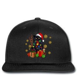 Black Cat Meowy Christmas Printed Hat