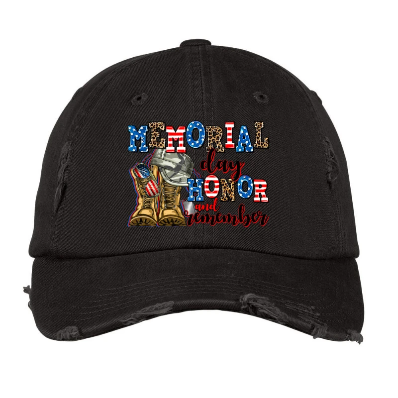 Memorial Day Honor And Remember Vintage Cap 1 Memorial Day Honor And Remember Vintage Cap