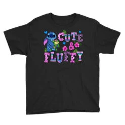 Cute And Fluffy Stitch Youth Tee -ThreadNest Store pd.2527076837.37.25096805.s3.1 front black ffffff none x0y0 129 800x800 1