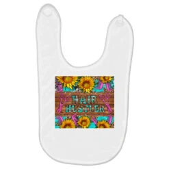 Western Hair Hustler Sunflowers Baby Bibs