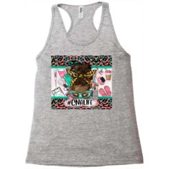 Afro Messy Bun CNA Life Racerback Tank -ThreadNest Store pd.2527105067.45.25097370.s3.1 front grey ffffff none x0y0 144 800x800 1