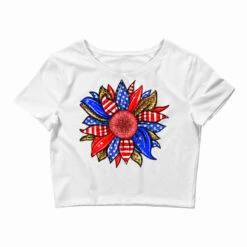 America Sunflower Crop Top