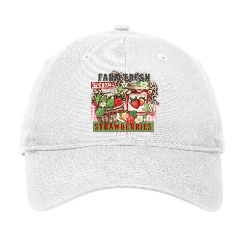 Farm Fresh Strawberries Adjustable Cap 1 Farm Fresh Strawberries Adjustable Cap