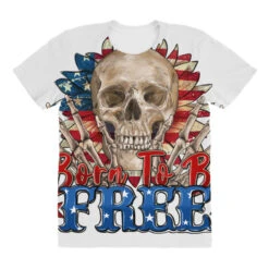 Born To Be Free Skeleton All Over Women's T-shirt -ThreadNest Store pd.2527120914.108.25102447.s3.1 front customized f5f5f5 none x45y20.5 294 800x800 1
