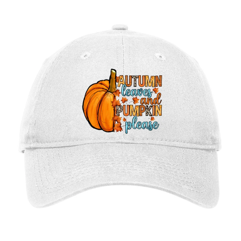Autumn Leaves And Pumpkin Please Adjustable Cap 1 Autumn Leaves And Pumpkin Please Adjustable Cap