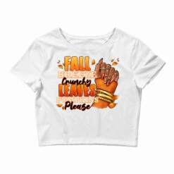 Fall Breeze Crunchy Leaves Pumpkins Please Crop Top