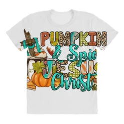 Pumpkin Spice And Jesus Christ All Over Women's T-shirt -ThreadNest Store pd.2527149656.108.25102841.s3.1 front customized f5f5f5 none x45y66 294 800x800 1