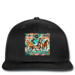 Western Running Horses Printed Hat