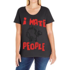I Hate People Ladies Curvy T-Shirt