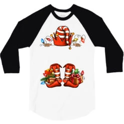 Personalized Red Christmas Elf 3/4 Sleeve Shirt -ThreadNest Store pd.2527168982.33.25103345.s3.1 front white and black ffffff none x1.5y0 147 800x800 1