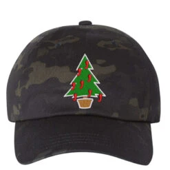 Xmax Tree Embroidered Hat Embroidered Dad Cap