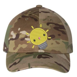Happy Bulb Embroidered Hat Embroidered Dad Cap