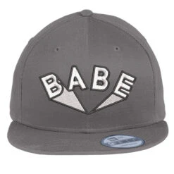Babe Embroidered Hat Flat Bill Snapback Cap